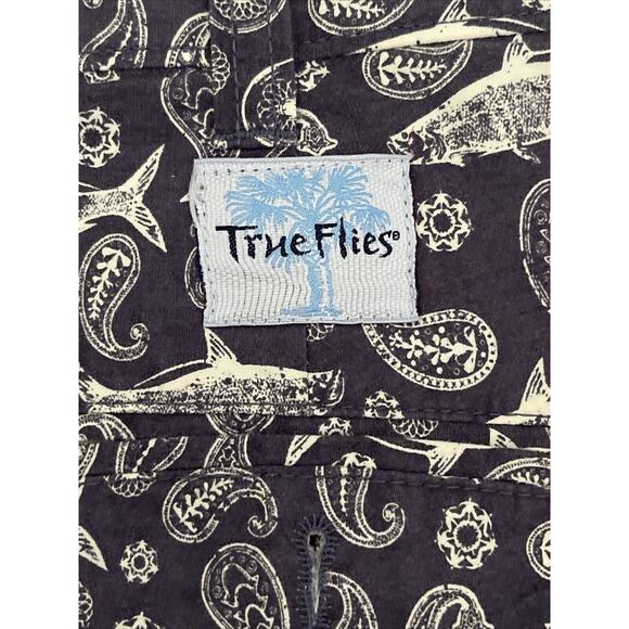 TRUE FLIES Men’s Size 40 Gasparilla Shorts Fishing Blue Fish Print - Picture 4 of 8
